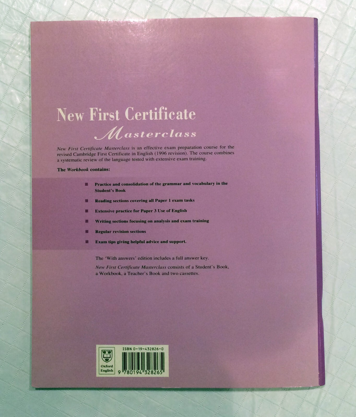 First Certificate Masterclass: Workbook with answers – ESL Book, New