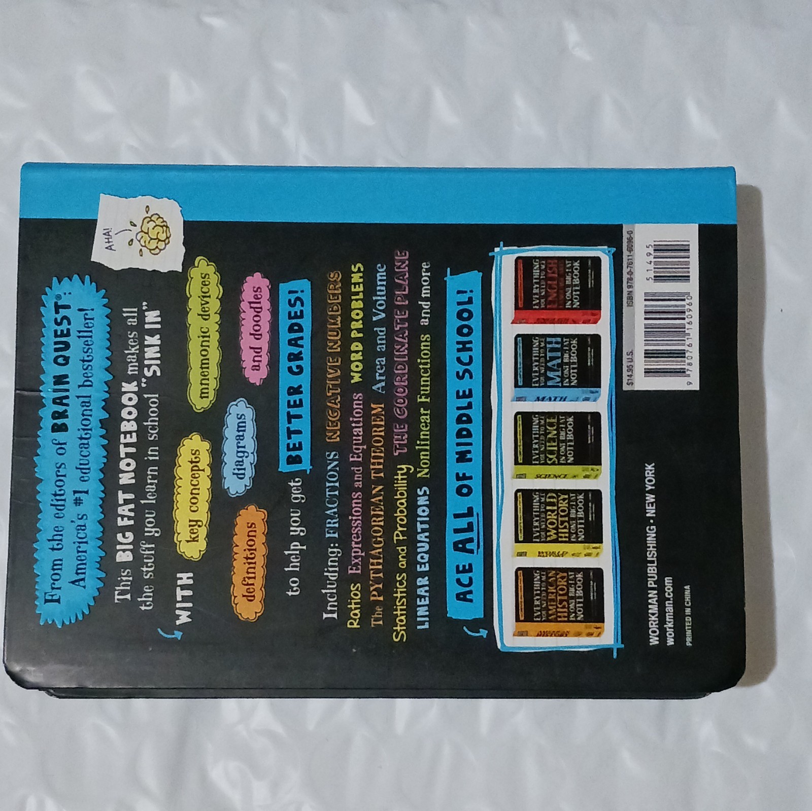 Everything You Need to Ace Math Study Guide Middle School Workman Publishing