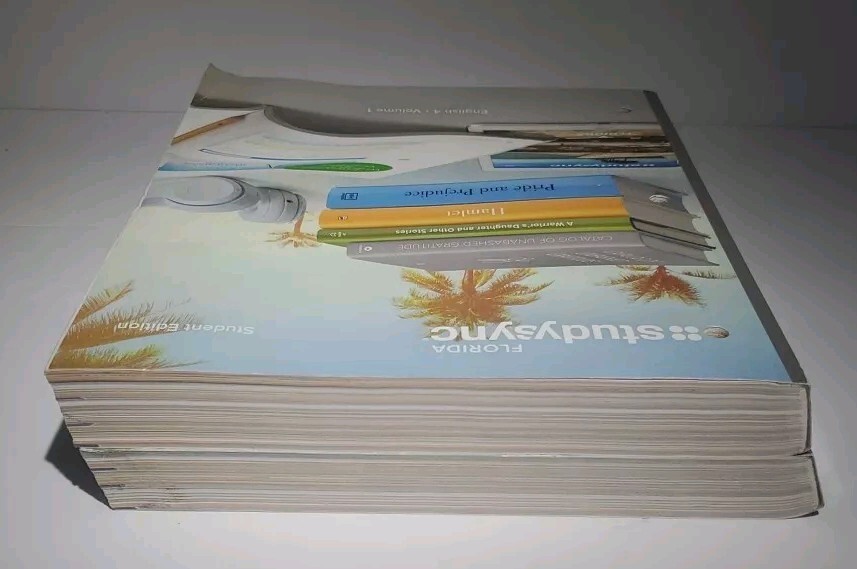 NEW Florida Study Sync 12th Grade English 4 Student Edition Set Volumes 1 & 2