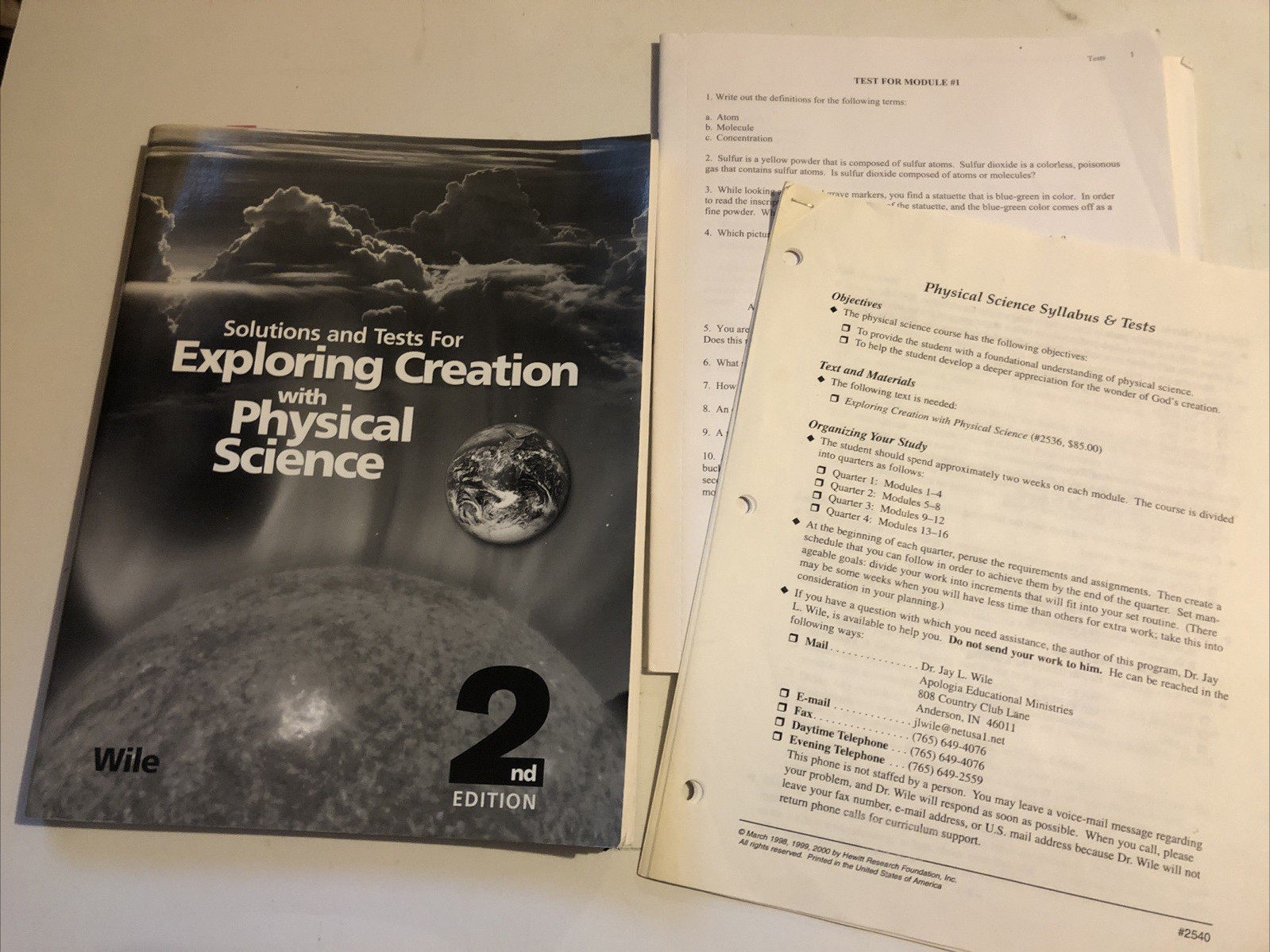 Apologia Exploring Creation with Physical Science 2e Solutions & Tests Teacher