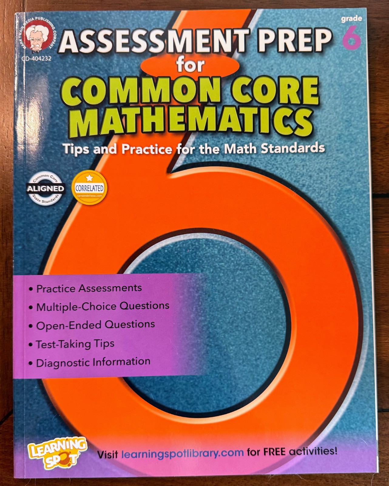 Assessment Prep for Common Core Mathematics & Reading Grade 6 Workbook Book Set