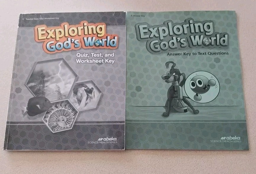 Abeka Exploring God’s World Quiz, Test & Worksheet Answer Key & Text Answer Key