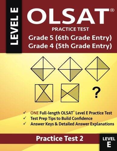 OLSAT Practice Test Grade 5 (6th Grade Entry) Grade 4 (5th Grade Entry) – GOOD
