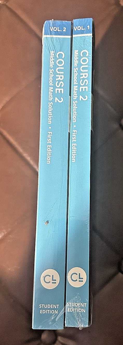 CARNEGIE LEARNING Student Edition Course 2 Middle School Math Solution Vol 1 & 2
