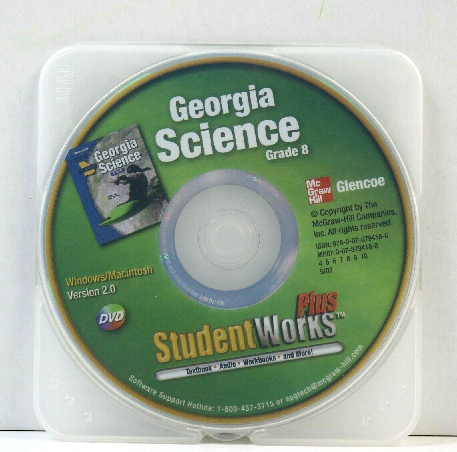 Glencoe Science Grade 8 Student Works Plus DVD-ROM National Geographic, Textbook