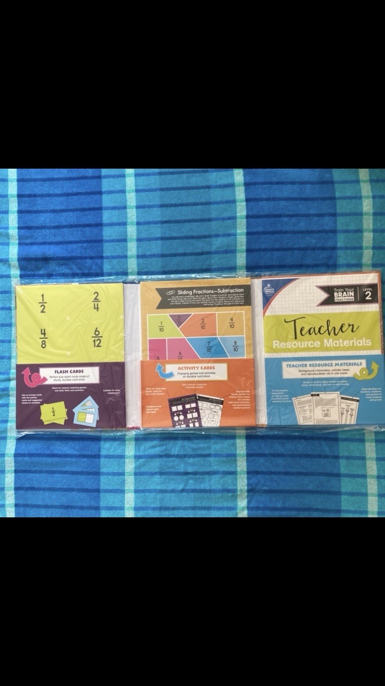 Elementary Math Fractions Activity Kit Train Your Brain-Level 2 NEW Interactive
