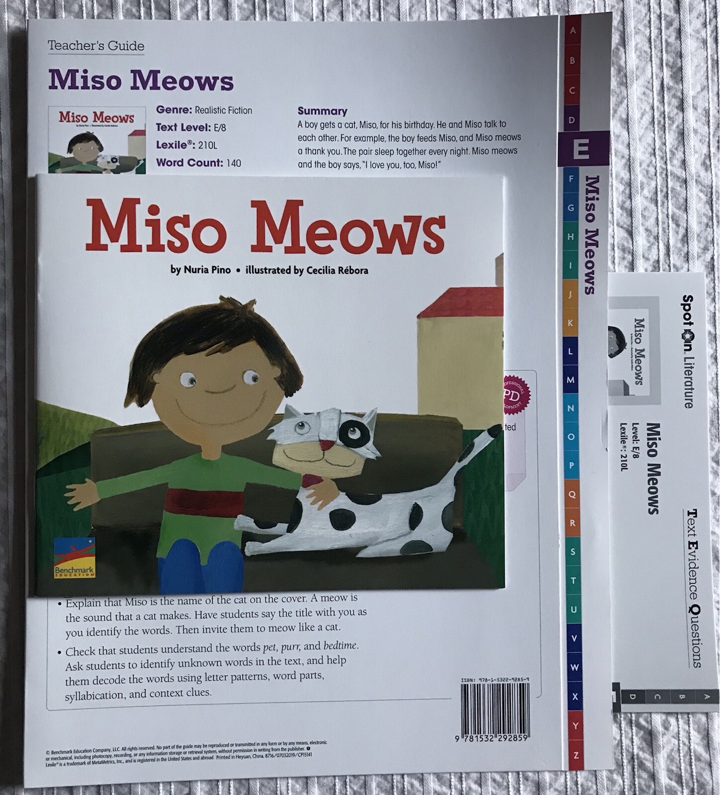 Benchmark Education – Grade K, Unit 4: Miso Meows – Nuria – Rebora Pino