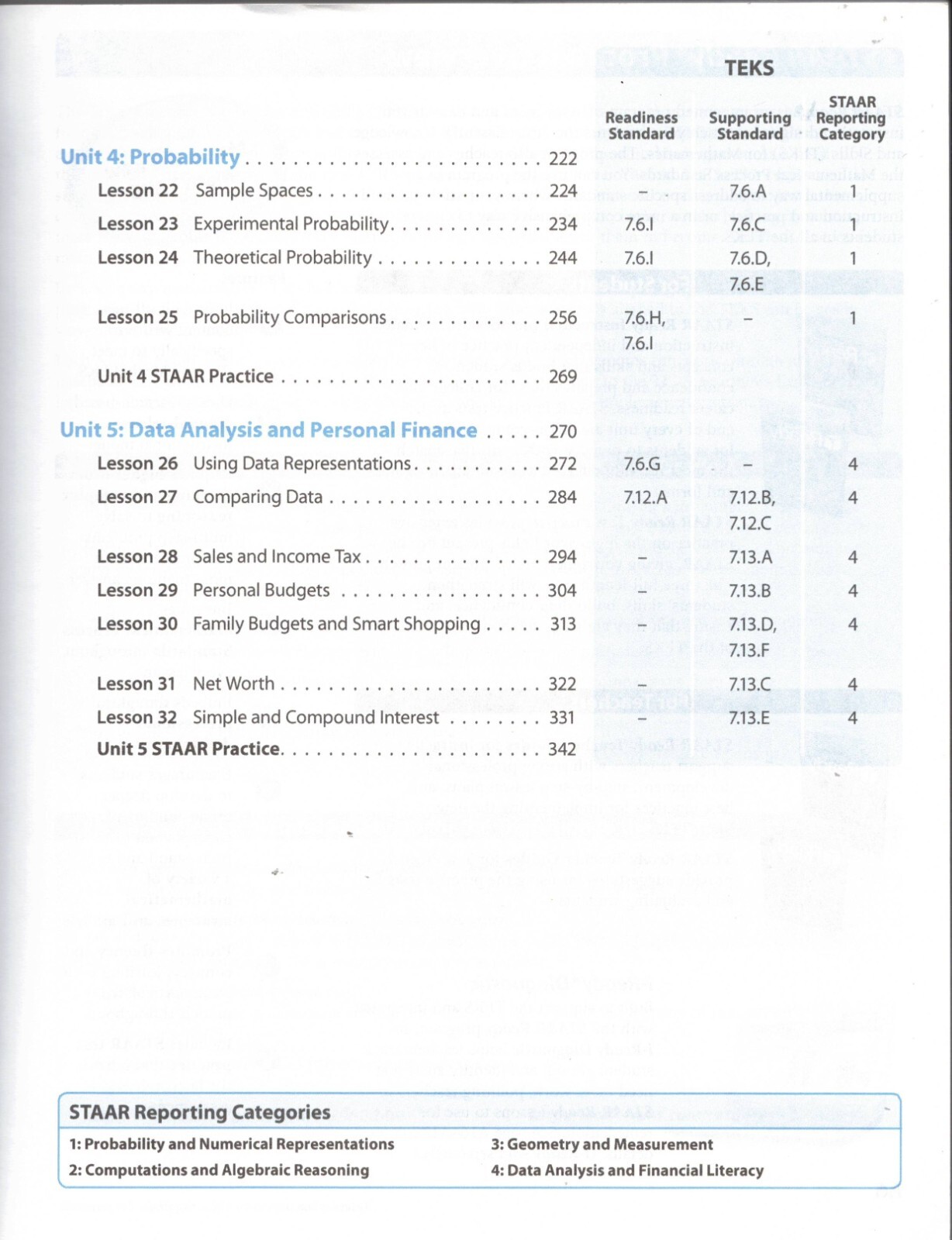STAAR Ready Instruction and Test Practice Mathematics 7 – Teacher Guide
