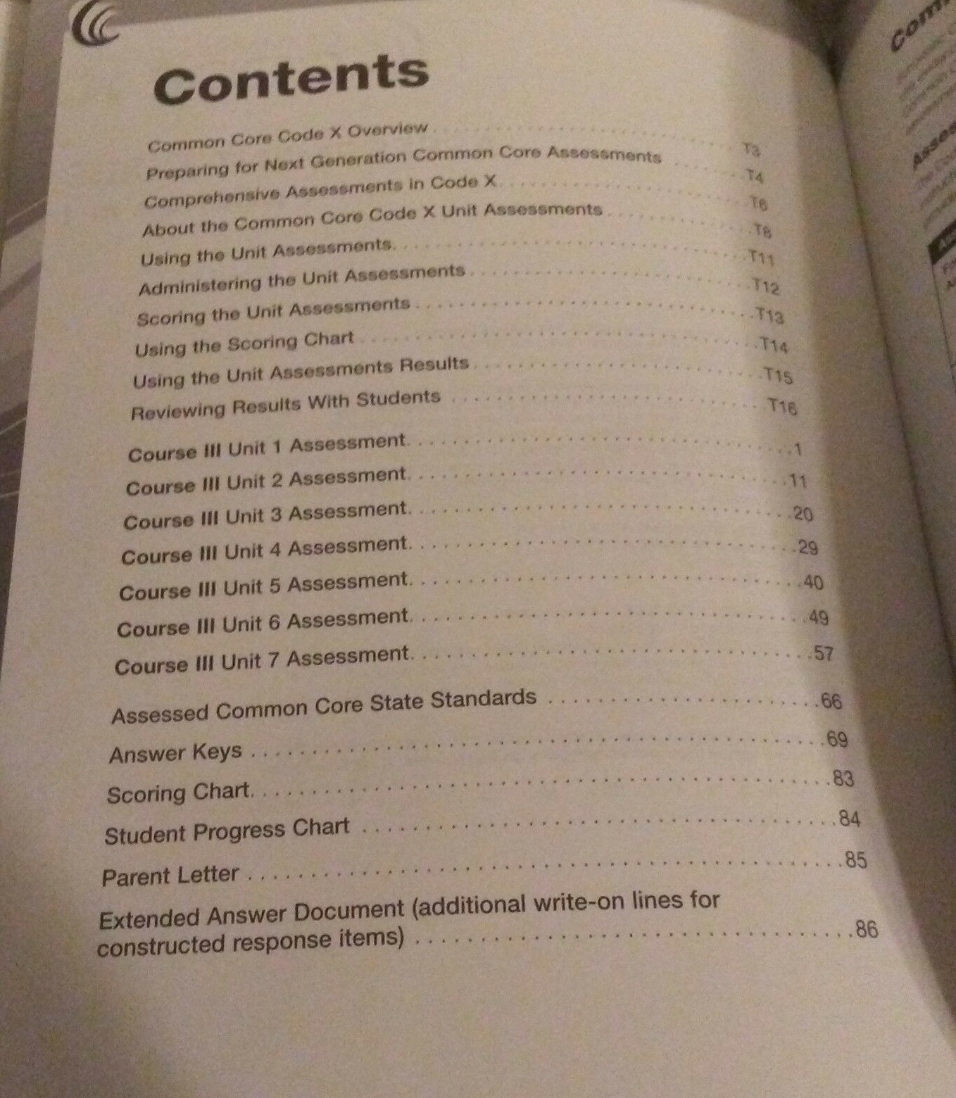 Common Core Code X Assessment Guide Course III Multiple Authors