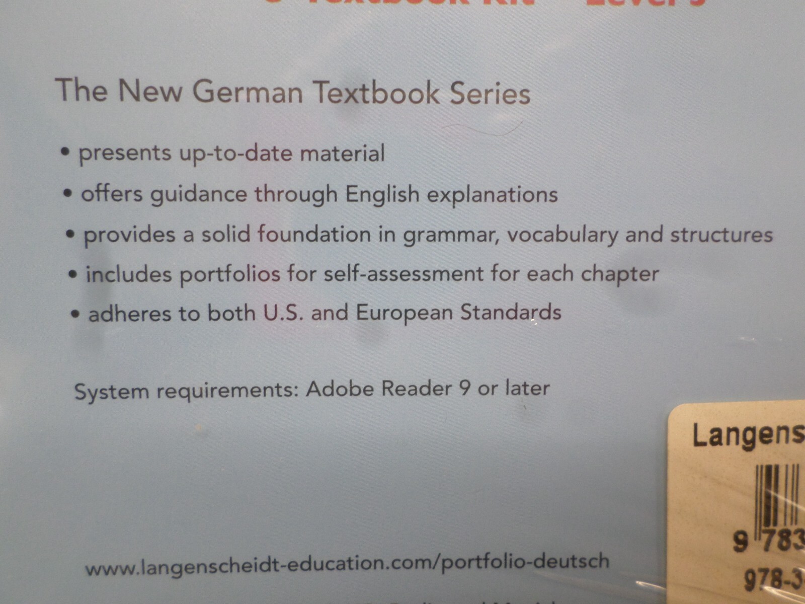Portfolio Deutsch German Language E-Textbook CD – Level 3