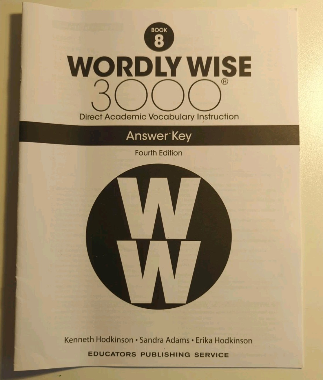 4TH EDITION Wordly Wise 3000 Grade 8 Answer Key
