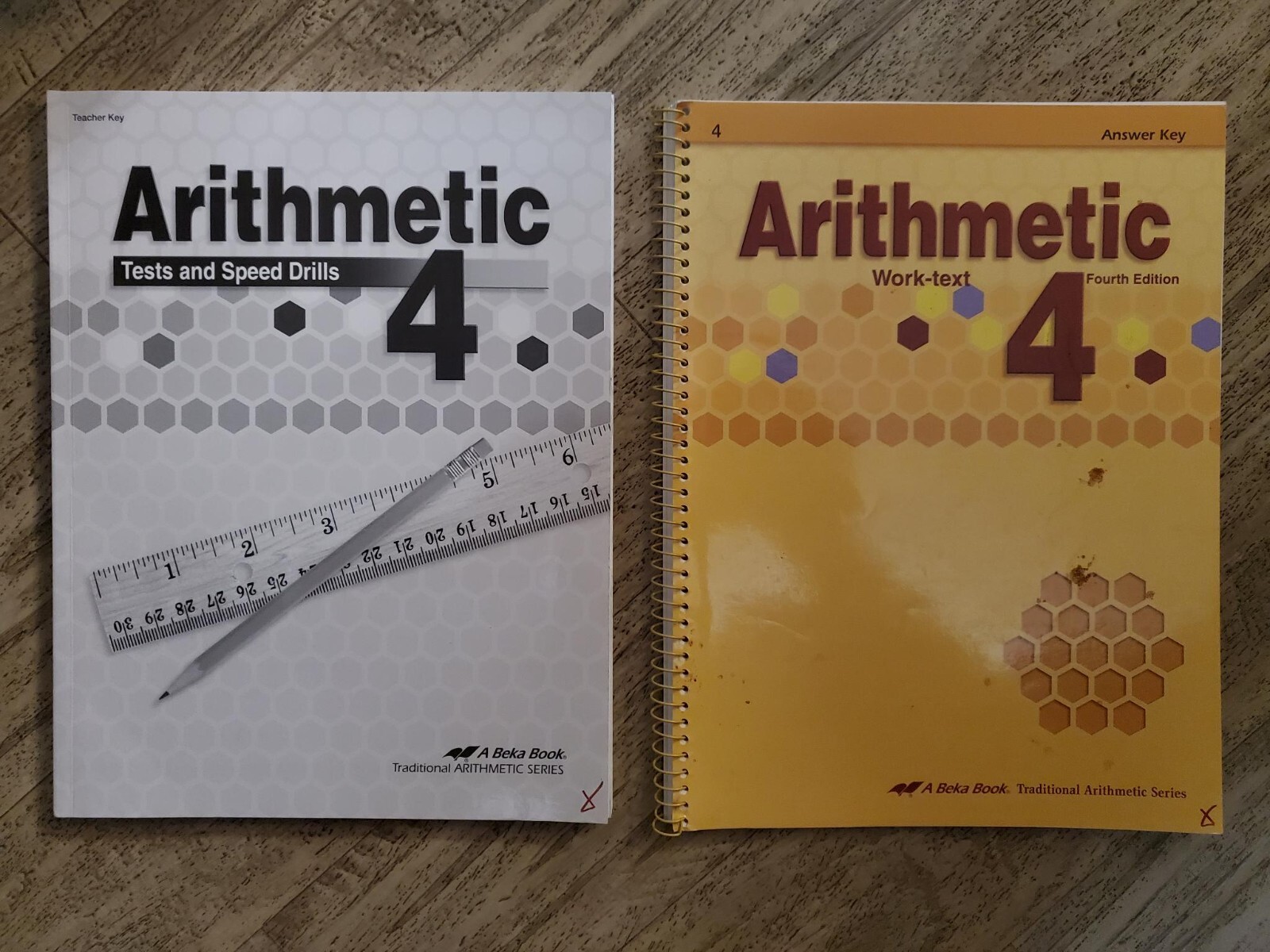 Abeka Arithmetic 4 Work-Text Answer Key and Test and Speed Drills Key Math Lot