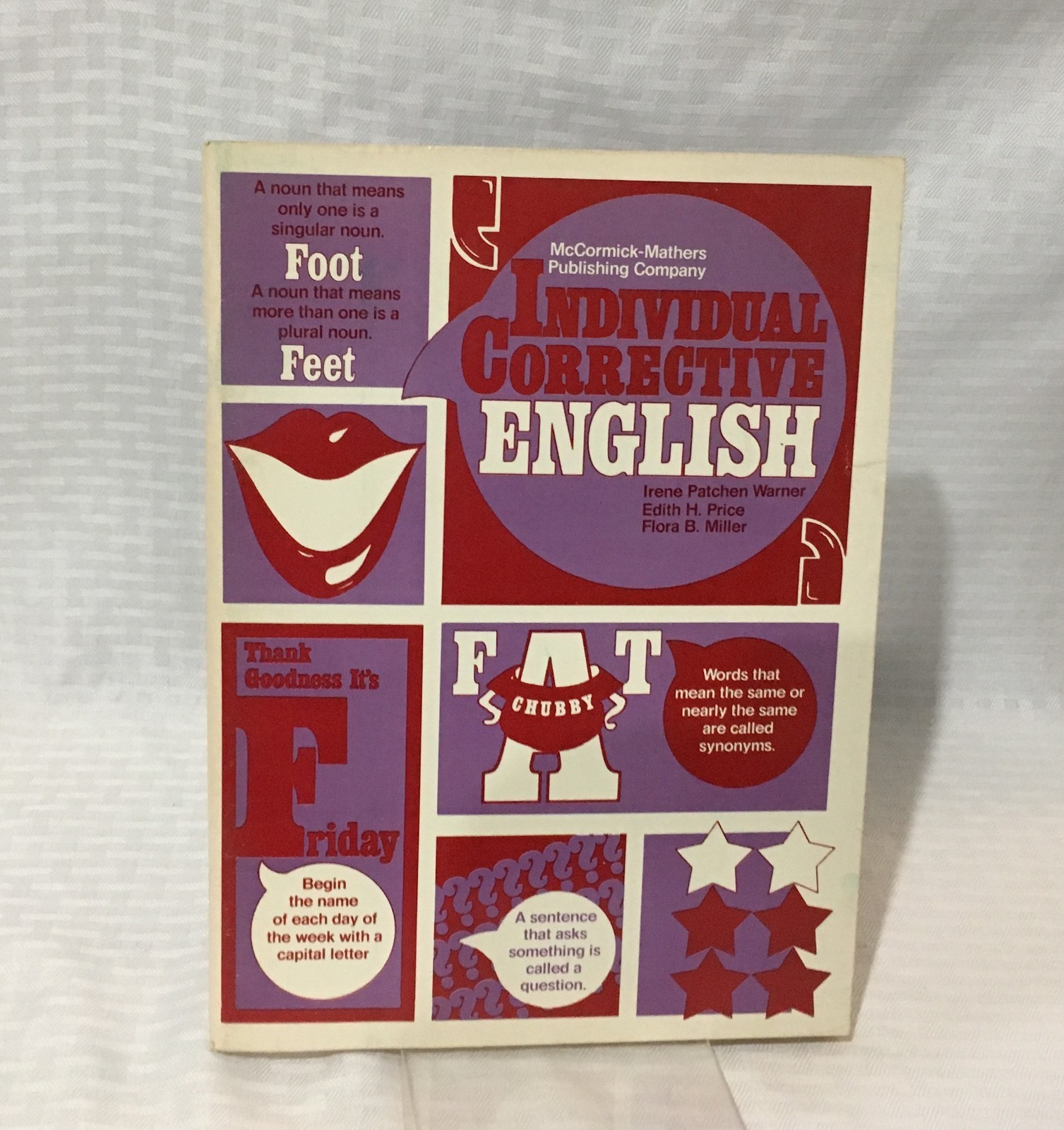 INDIVIDUAL CORRECTIVE ENGLISH – STUDENT WORKBOOK – RED/ PURPLE LEVEL – UNUSED