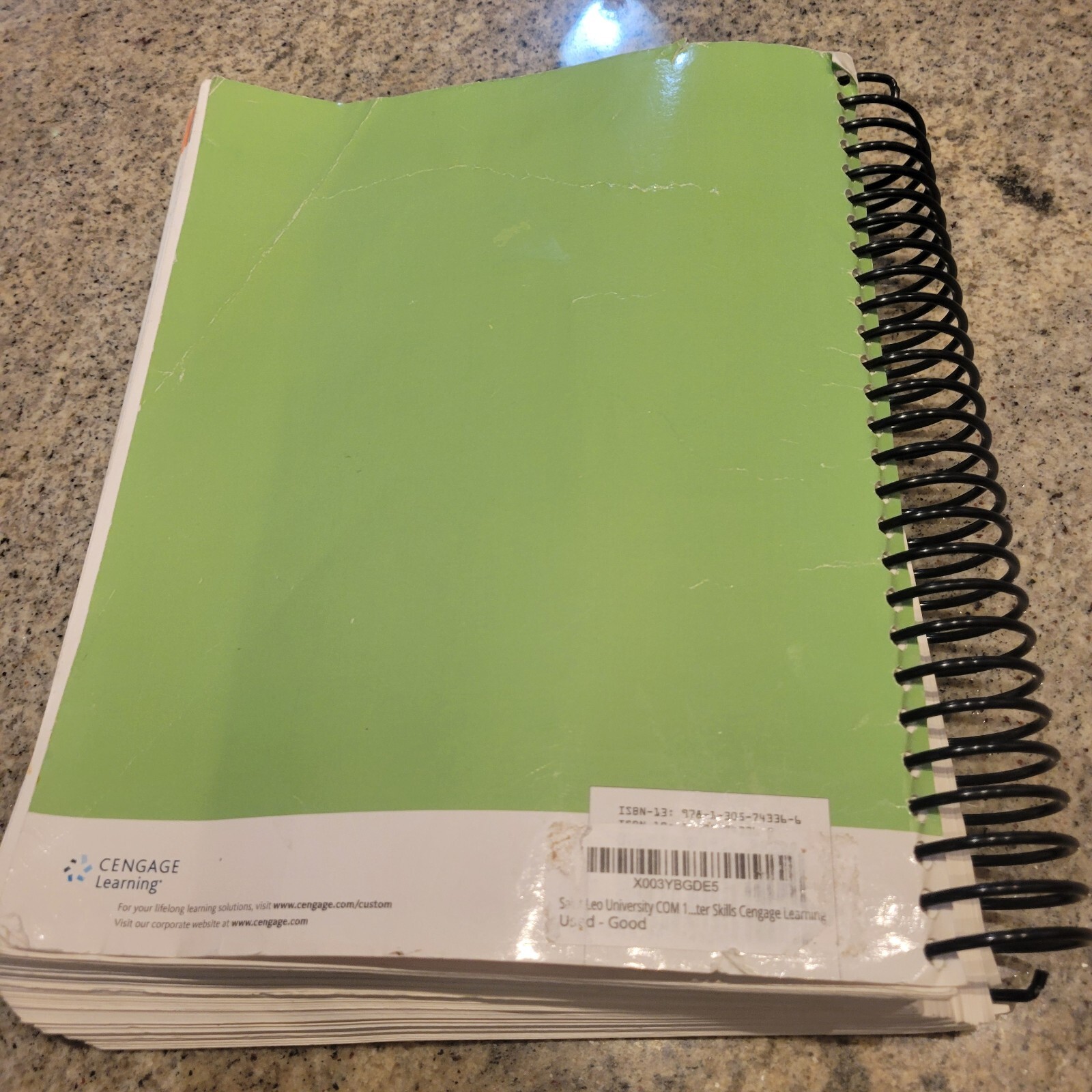 Saint Leo University COM140 Basic Computer Skills Cengage Spiral Workbook