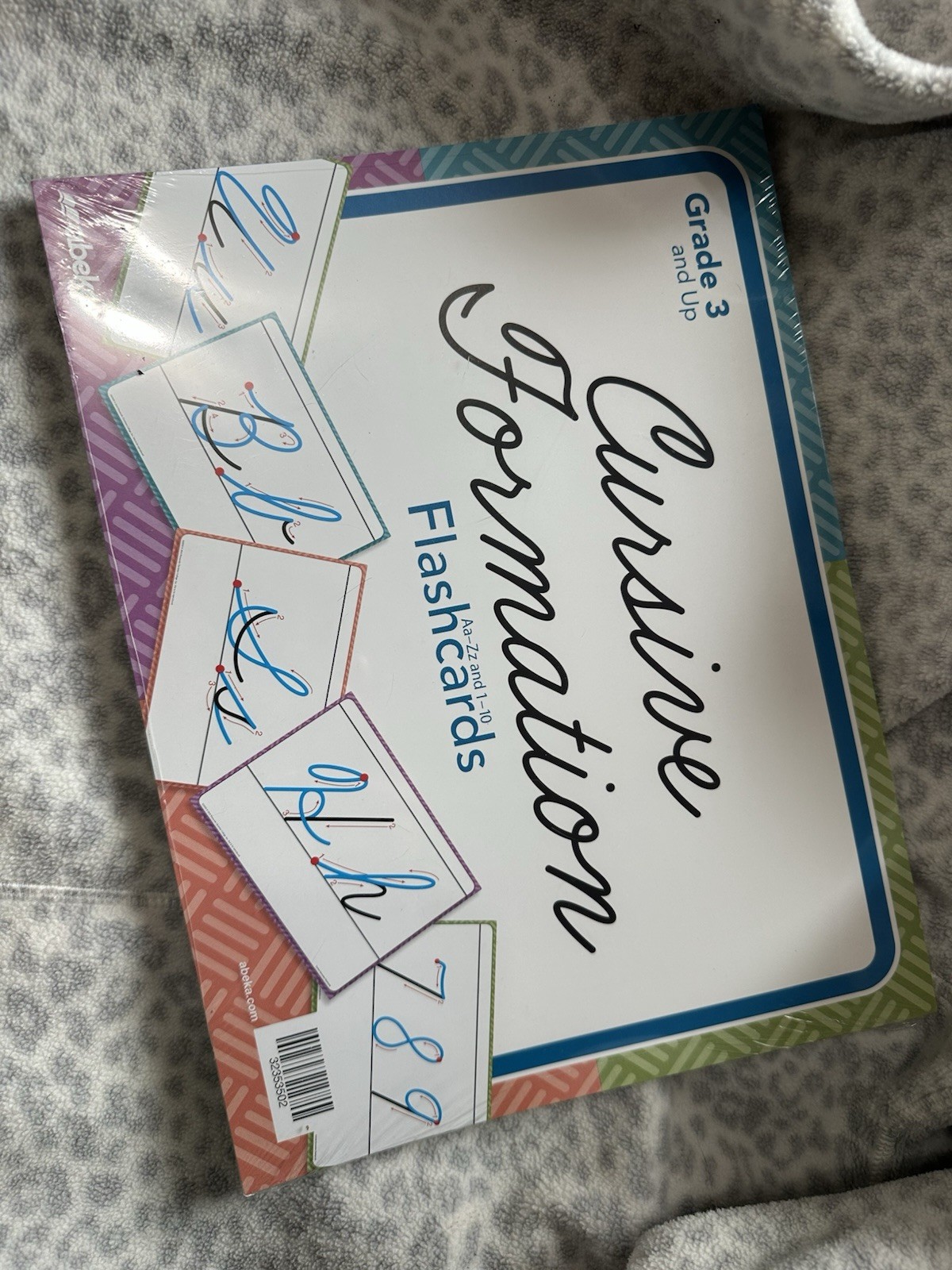 Abeka Cursive Formation Card 3rd Grade & Up Aa-Zz and 1-10 Brand New In Plastic