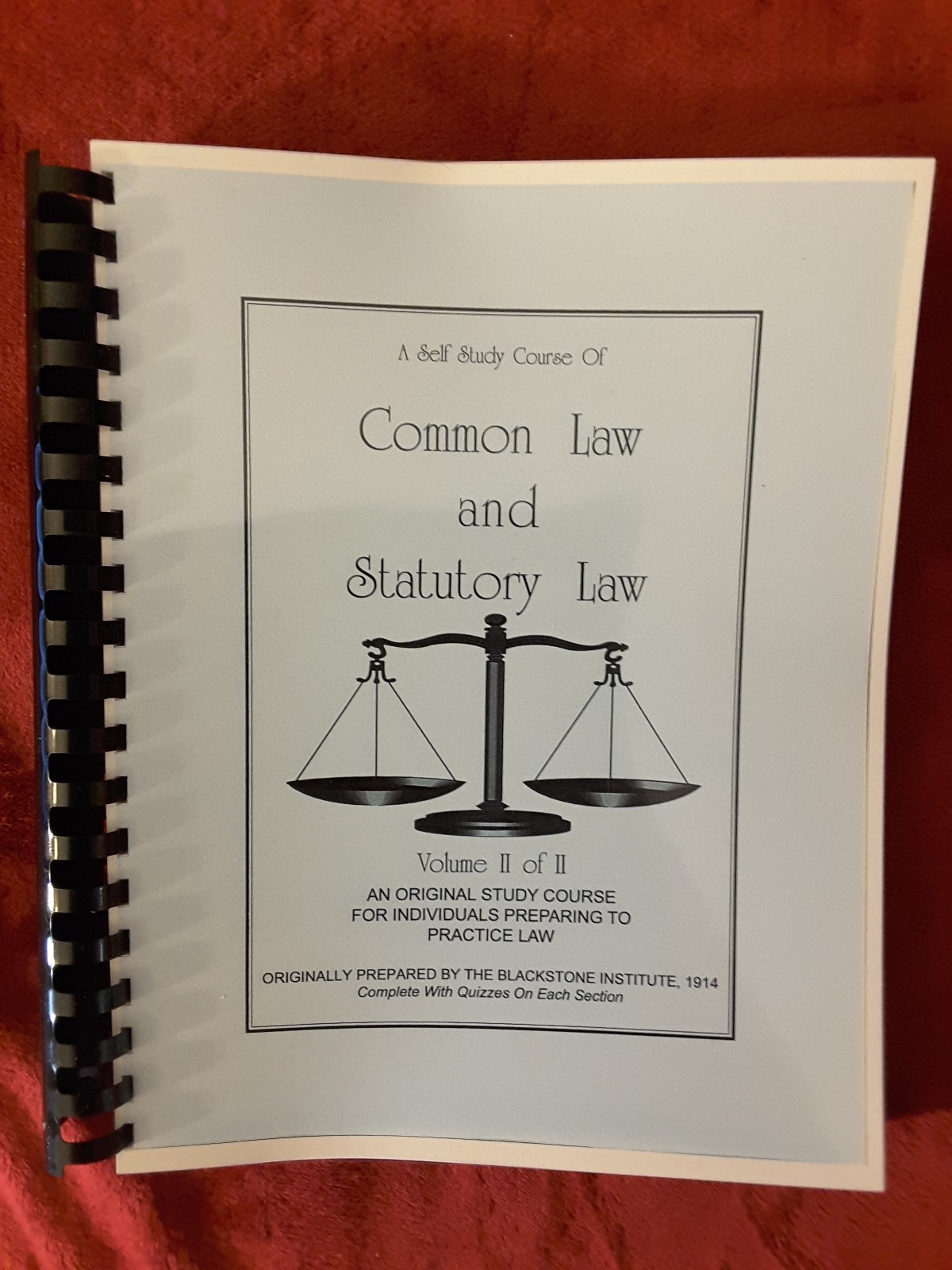 Self Study Course Of Common Law and Statutory Law, Vol. 2 