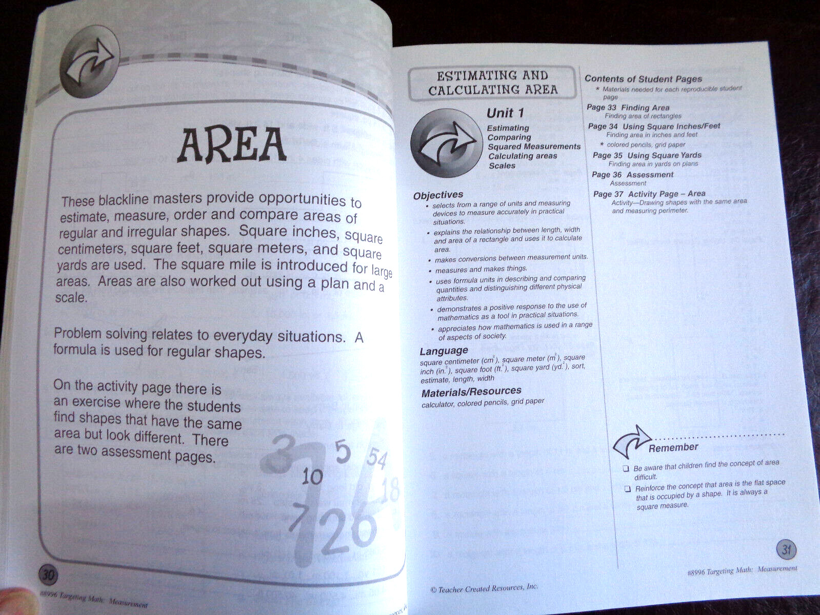 Targeting Math: Measurement, Grades 5-6 NCTM Standards Teacher Created Resources