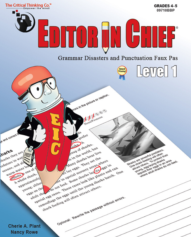 Editor in Chief Level 1 Grades 4-5 Grammar & Punctuation Supplemental Workbook