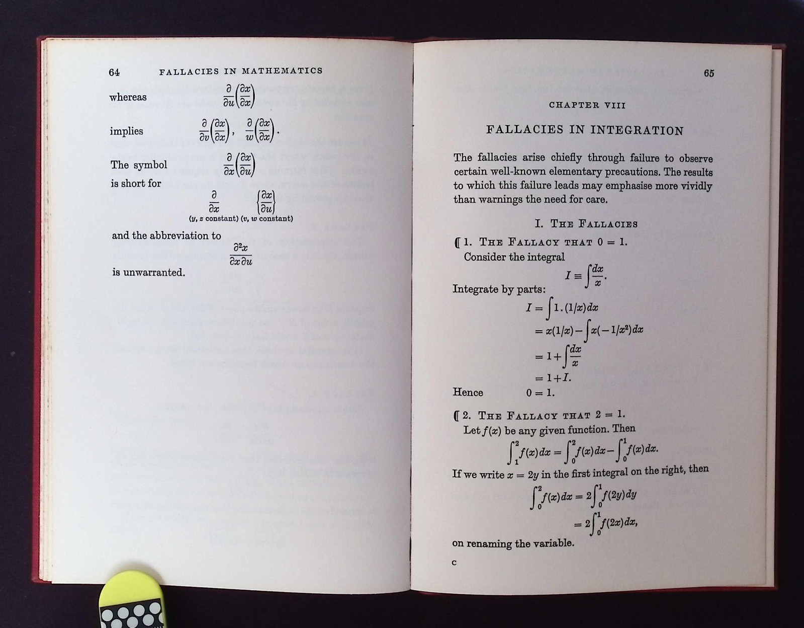 Fallacies in Mathematics by E. A. Maxwell, 1969 Cambridge University Press, HB