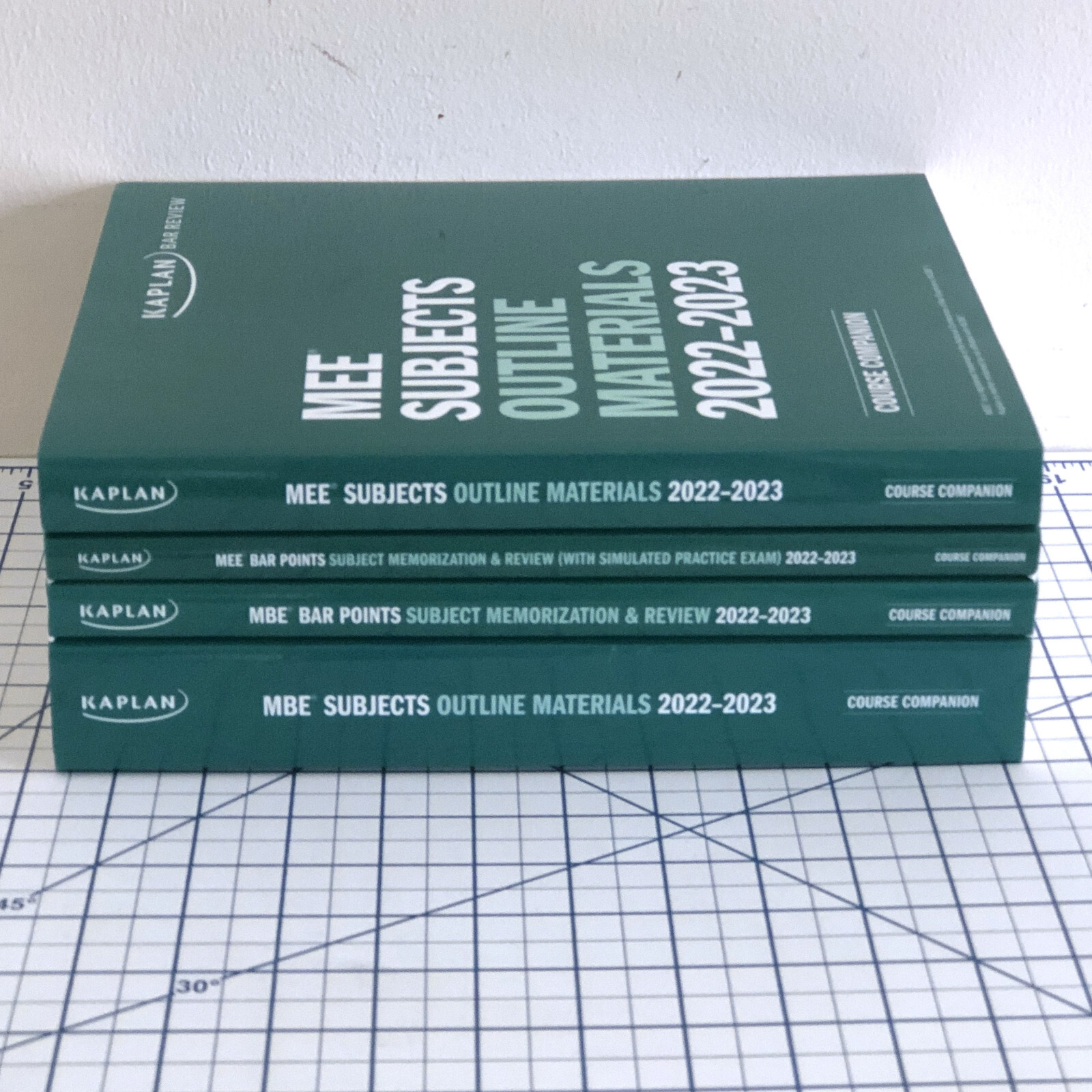2022 – 2023 Kaplan Bar Exam Review UBE 4 Book Set – MEE MBE Outlines Bar Points