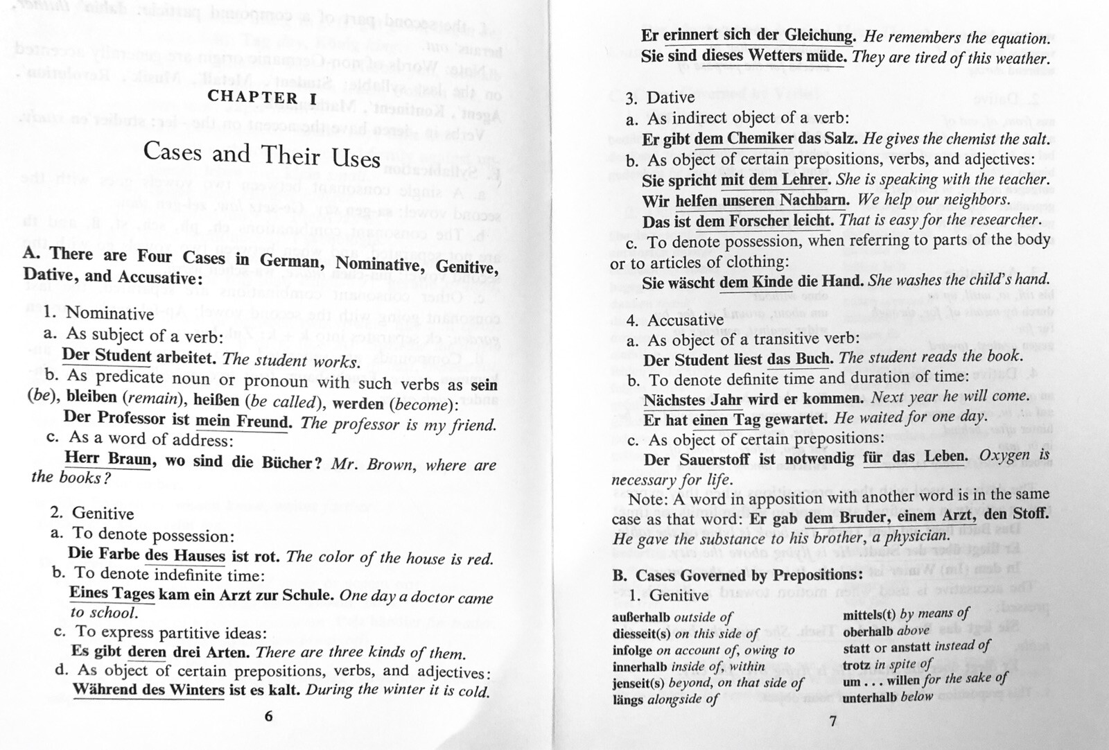 A Brief German Reference Grammar – Nora E. Wittman – PRISTINE and Unmarked 1954