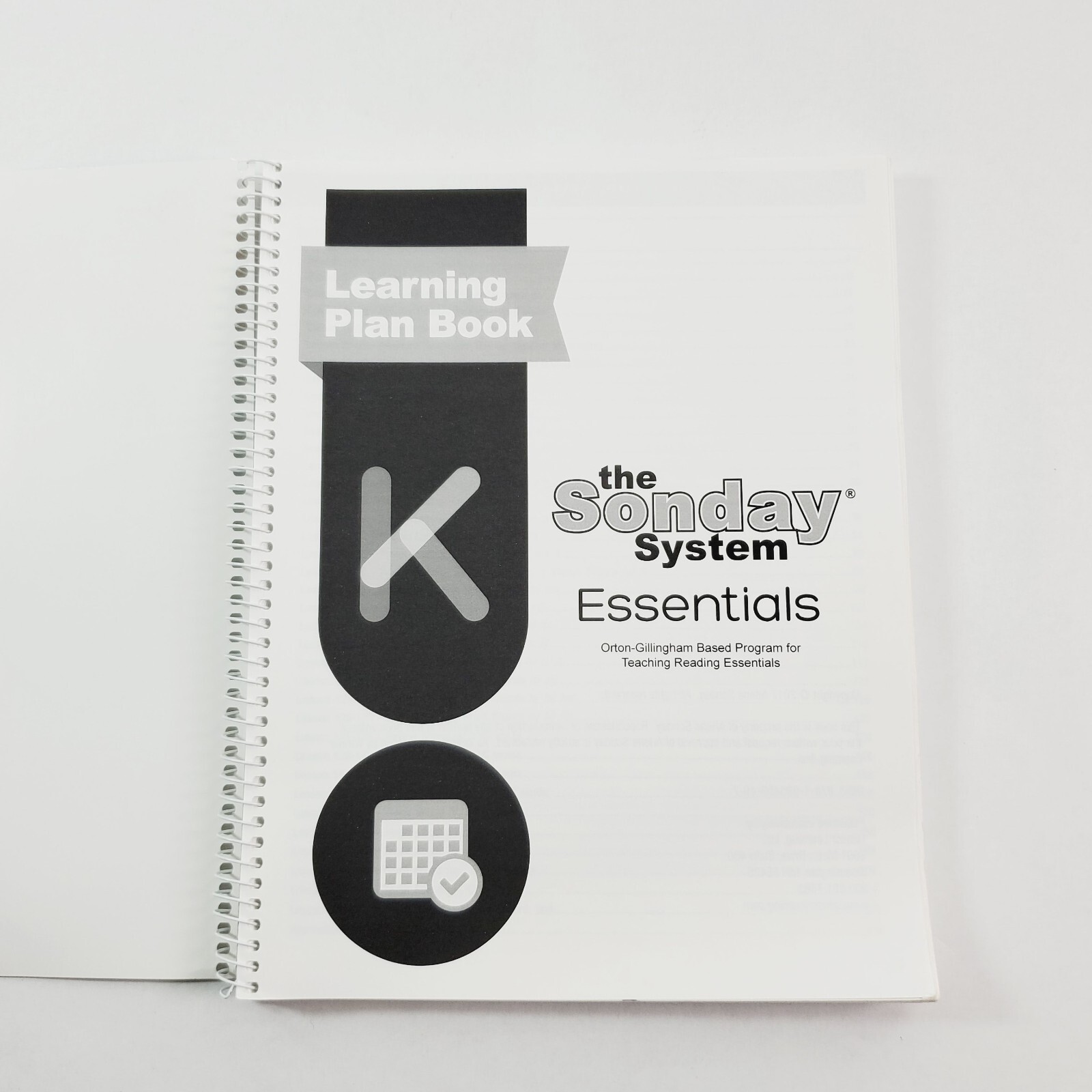Sonday System Essentials K Learning Plan Book 2017 Winsor Learning