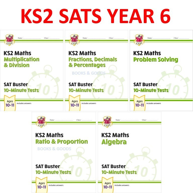 KS2 Year 6 Maths 10 Minute Test 5 Workbooks Bundle with Answer Ages 10-11 CGP