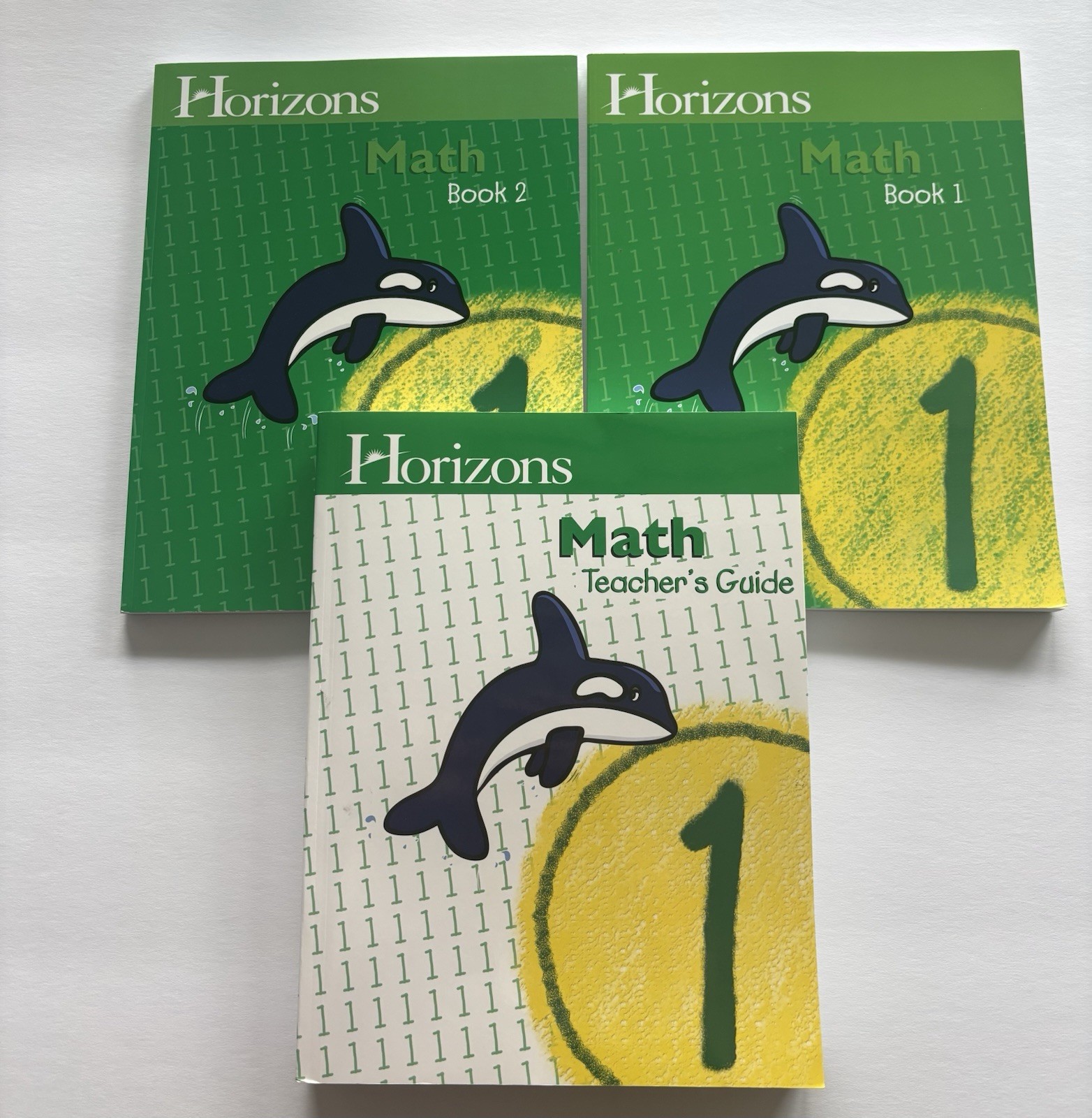 HORIZONS 1st Grade Math Student Books 1 & 2 Set & Teachers Guide