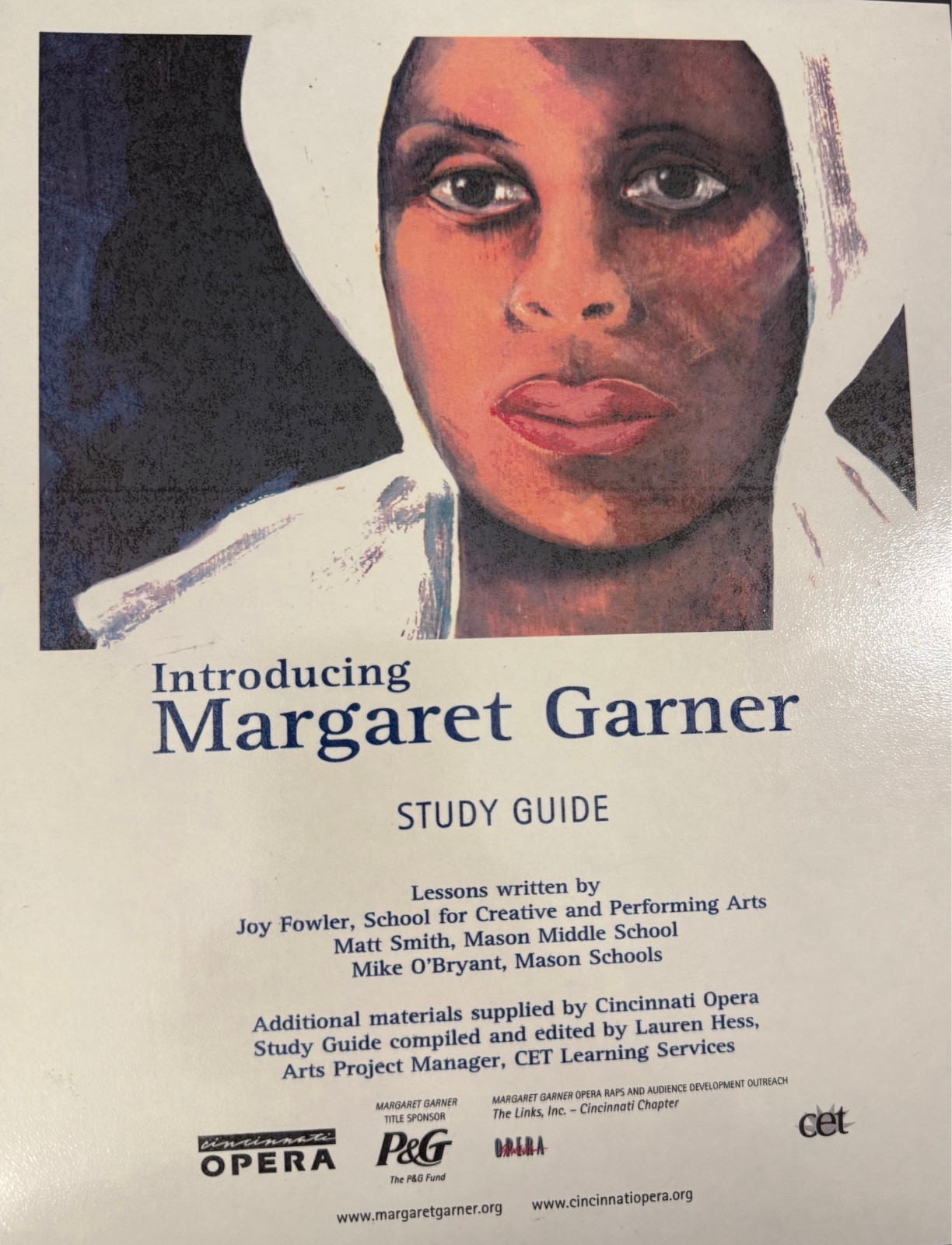 Introducing Margaret Garner Study Guide Binder from 2005 Seminar Opera Notes
