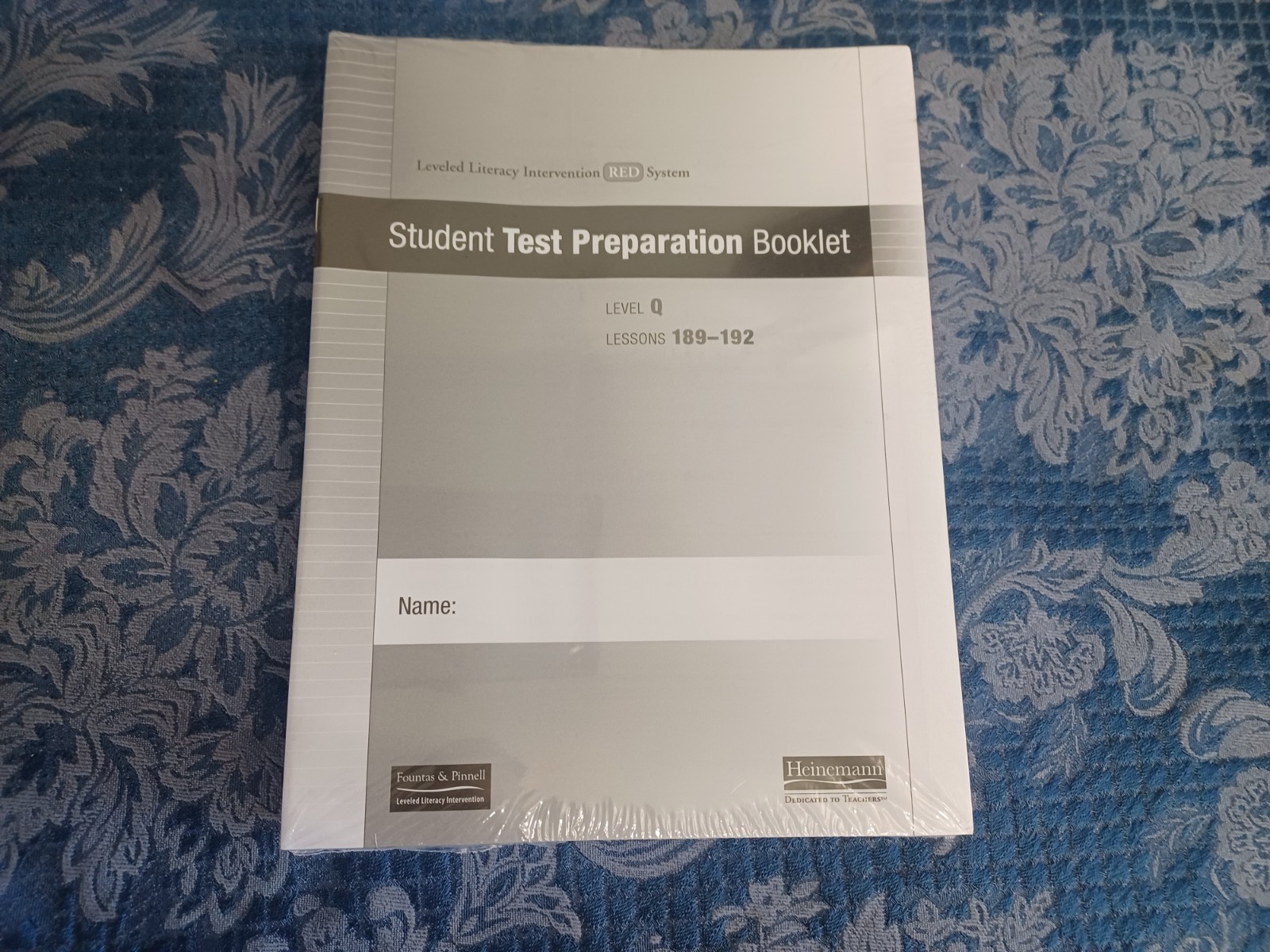 Fountas & Pinnell LLI Red System Level Q Student Test Prep Booklets 189-192