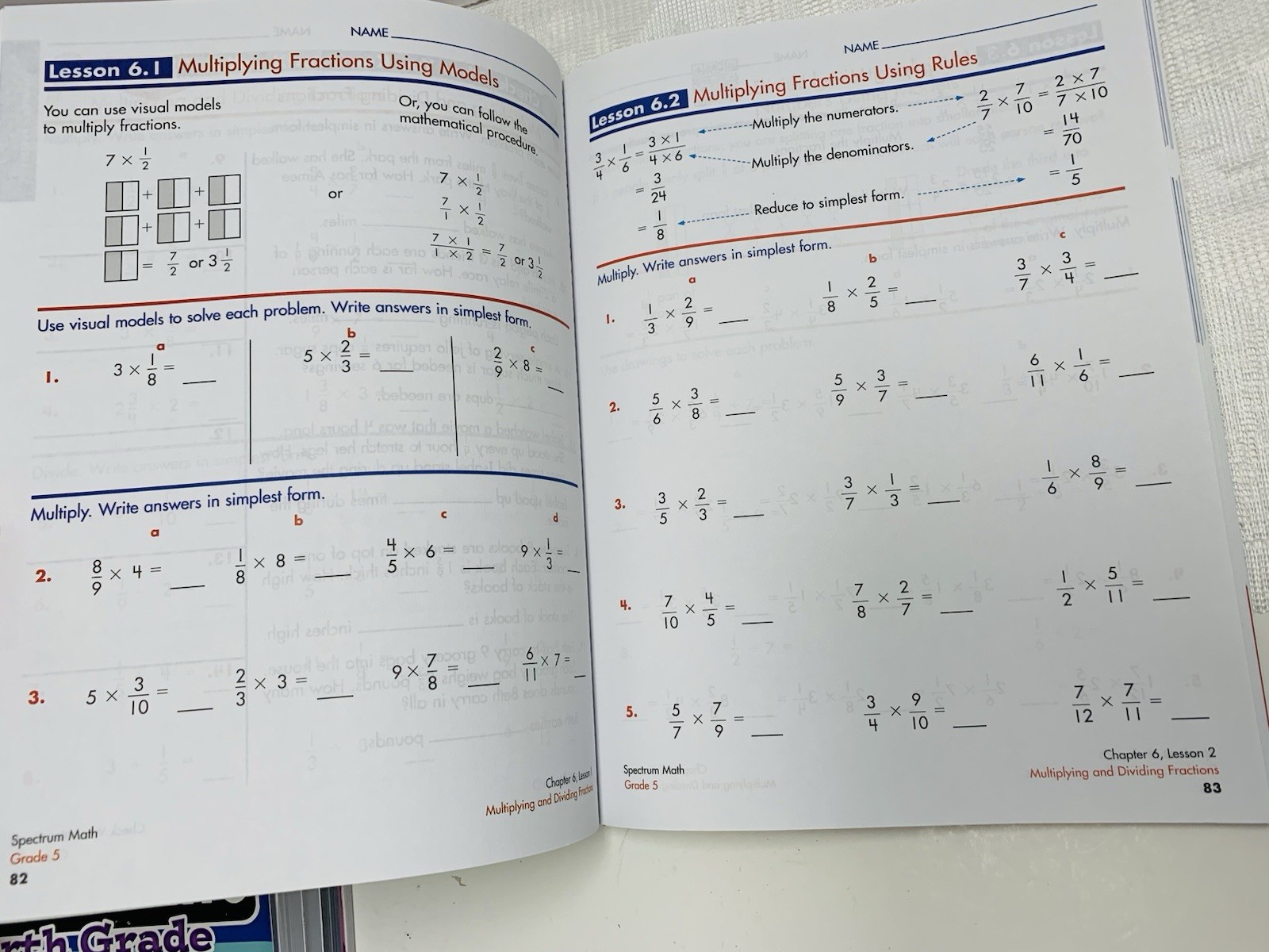 Math School Learning Workbooks Teaching Grades 4 & 5 Set of 7 books Evan-Moor,