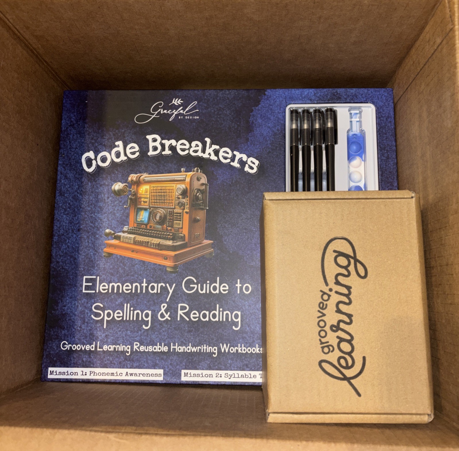 Code Breakers Elem. Guide to Spelling & Reading Grooved Learning & Sound Cards