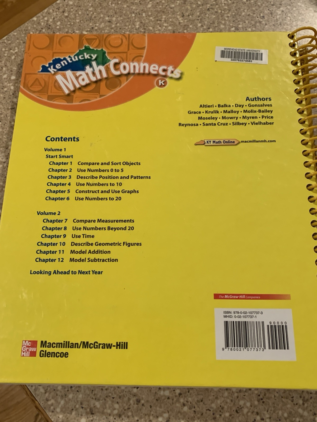 McGraw Hill Math Connects Grade K – Student and Teacher’s Edition Set 2010