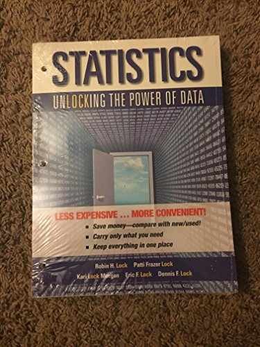 Statistics: Unlocking the Power of – Hardcover, by Lock Robin H.; – Very Good j