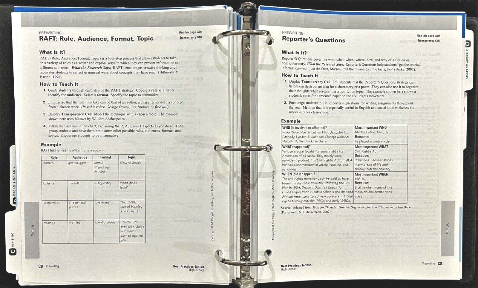 High School – BEST PRACTICES TOOLKIT – TEACHER’S MANUAL – Literature (2008)