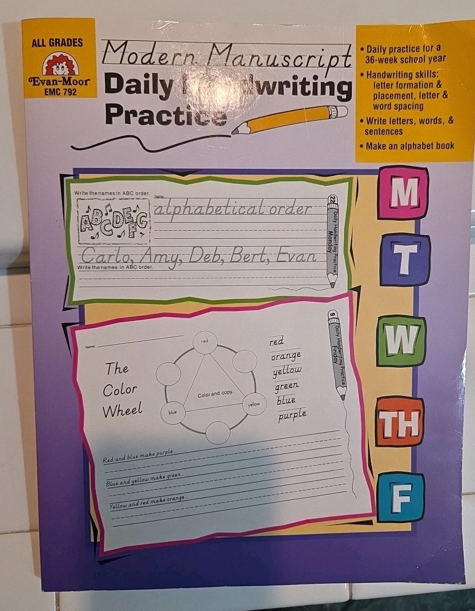 Daily Handwriting Modern Manuscript by Evan-Moor Educational Publishers: New