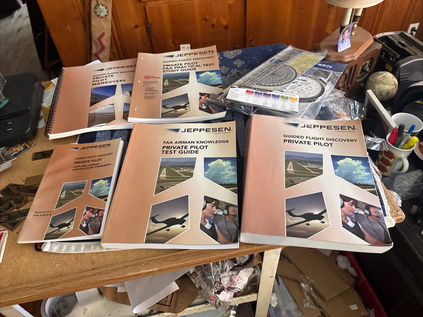 Jeppesen Private Pilot Complete Course Books, Tests, Tools And Bag