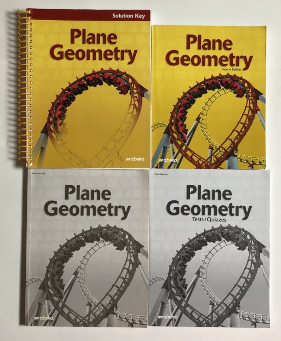 ABeka 11th grade PLANE GEOMETRY Set Student Teacher Solutions Key Tests Quizzes