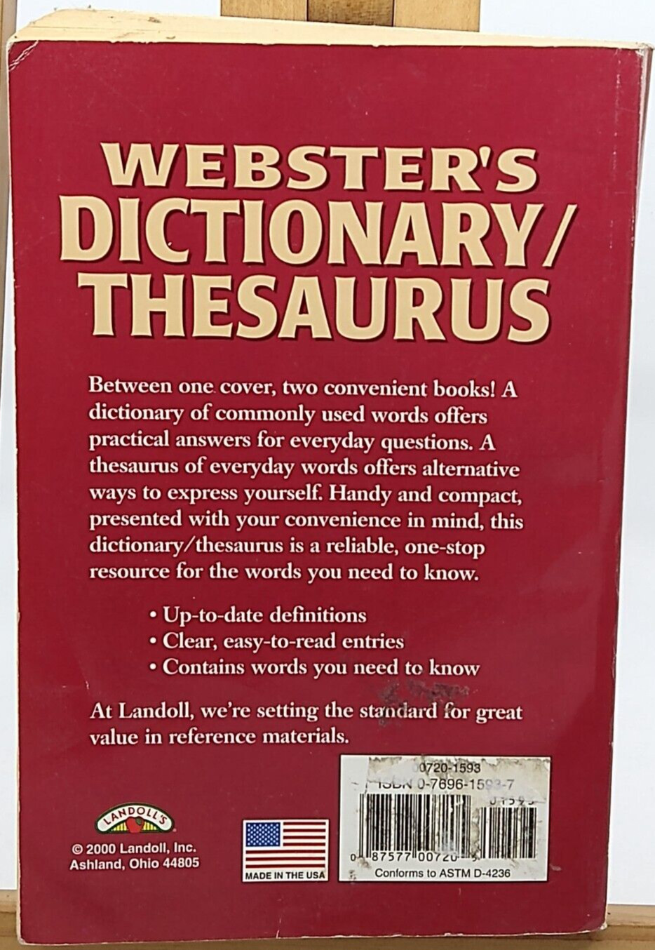 Webster’s Dictionary/thesaurus