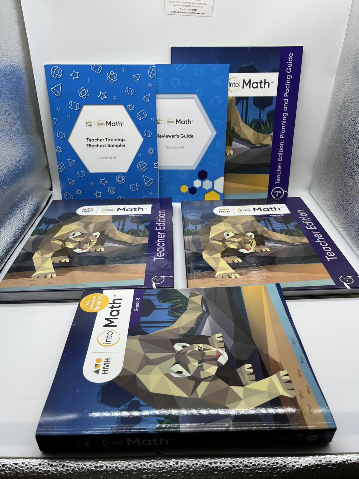 Math Grade 8 Teacher Vol 1 & 2 w. Student Houghton Mifflin Homeschool / School
