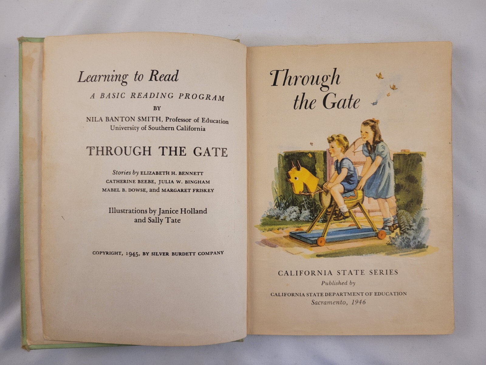 Through the Gate, California State Textbook Vintage Learning to Read (HC, 1946)