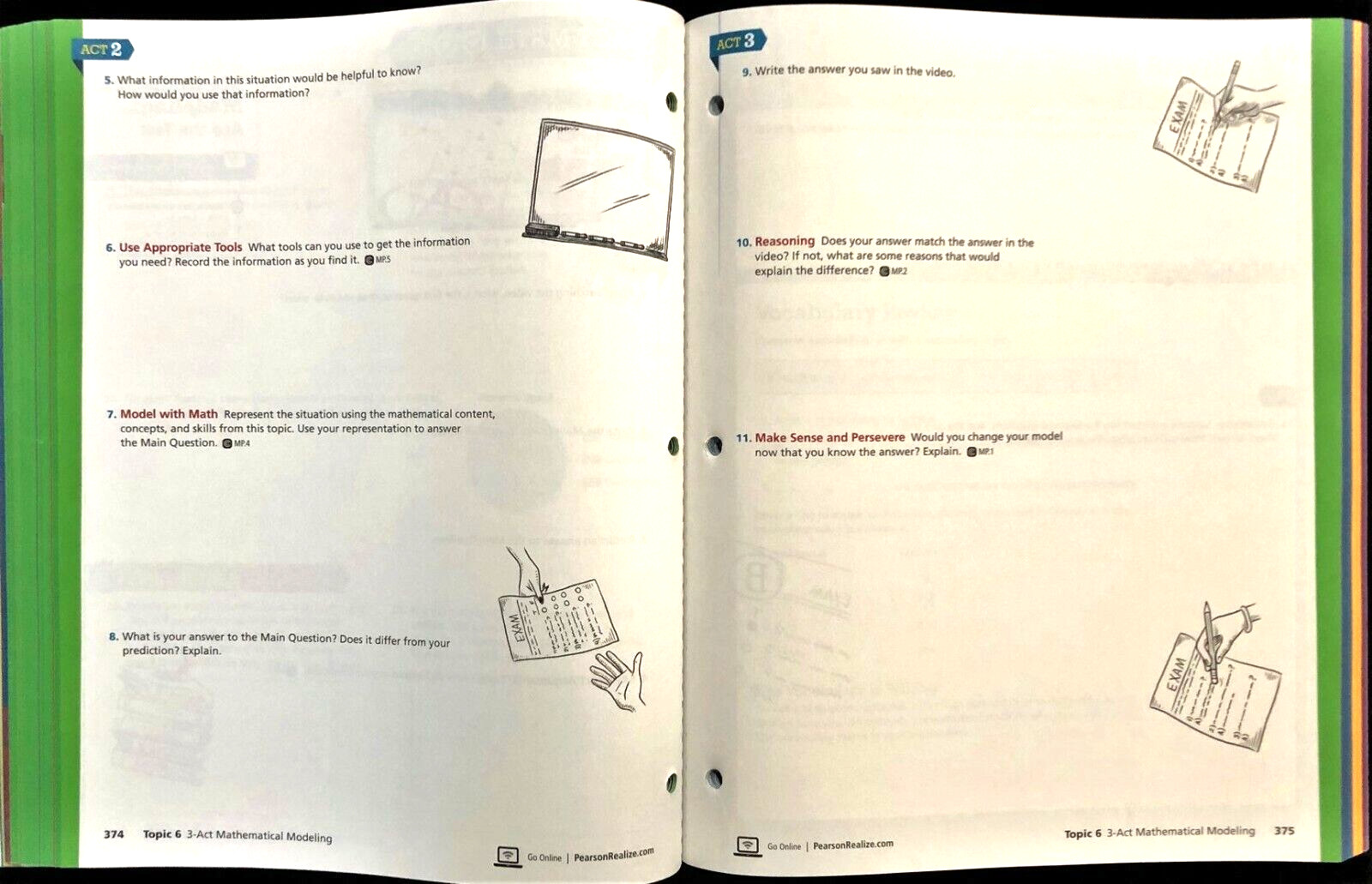 6th Grade – enVision Math 2.0 – STUDENT WORKBOOK (Vol. 2) (2017, Pearson)