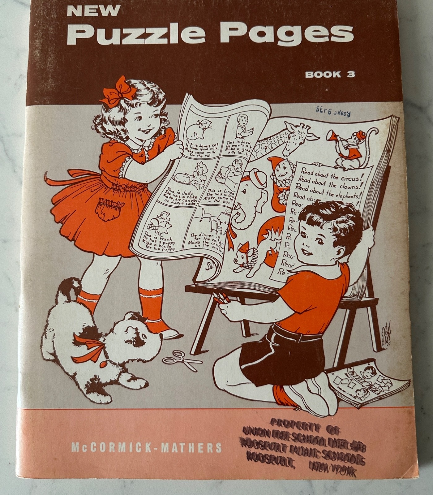 Vintage 1962 Not used ~ » New Puzzle Pages» Book 3 McCormick-Mathers Pub