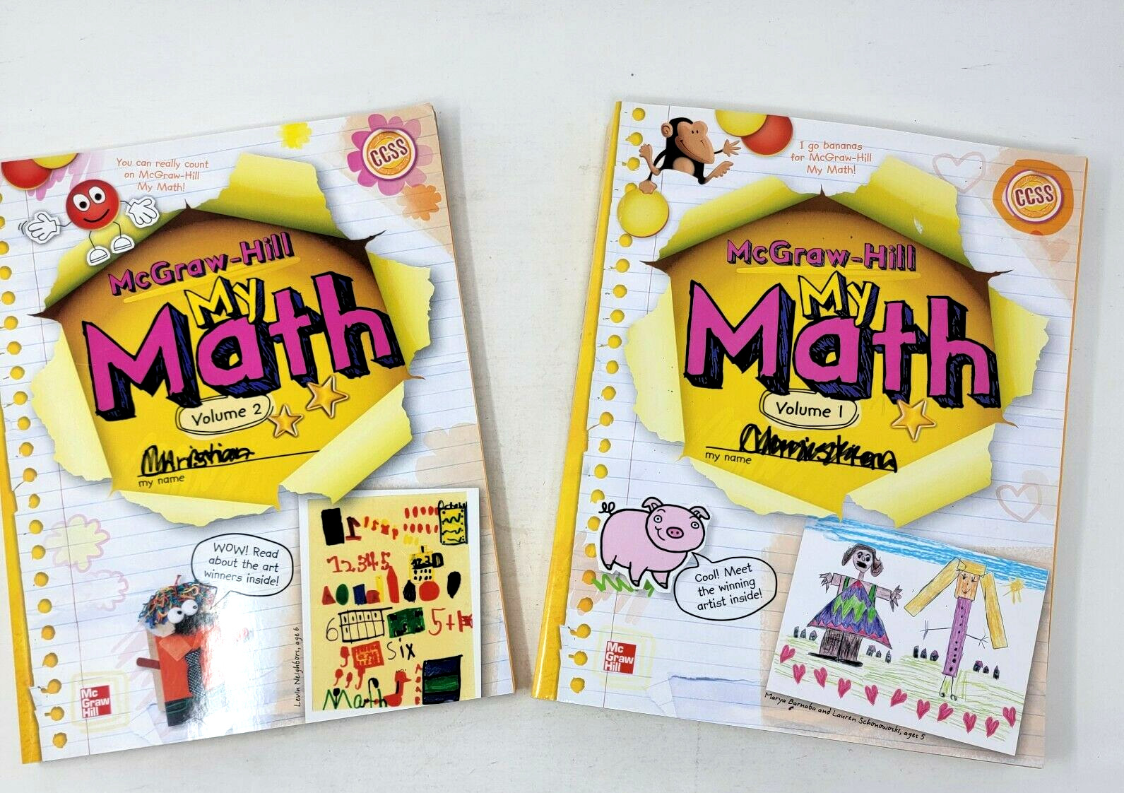 McGraw-Hill My Math, Grade K, Volume 1 & 2 Kindergarten Homeschool Books