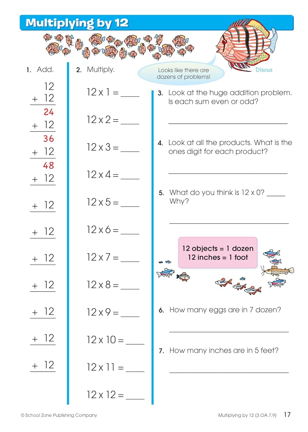 3rd 4th Grade Math Workbook Multiplication Practice Book for Kids Ages 8 to 10