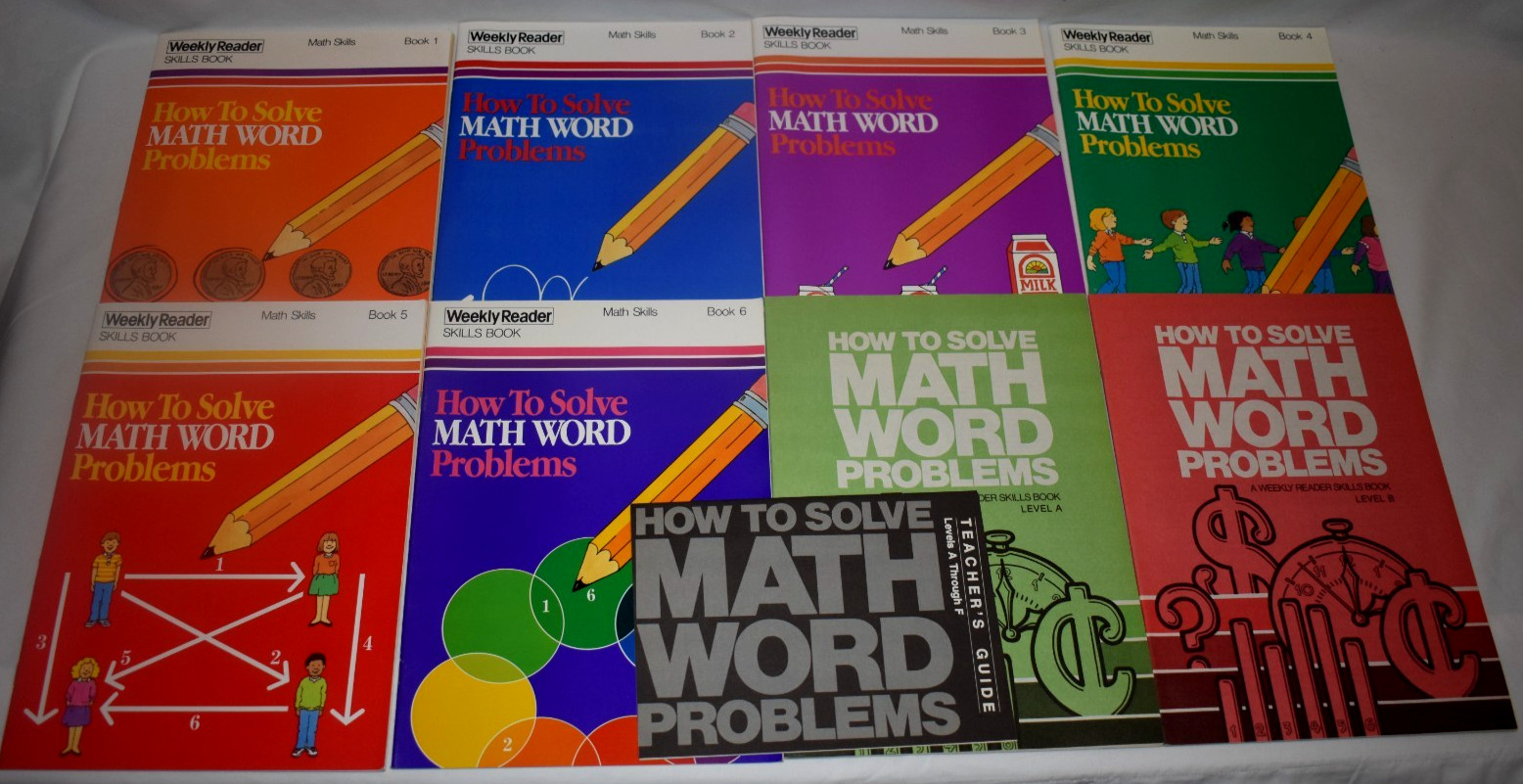 How to Solve Math Word Problems Weekly Reader Skills Books 1 thru 6 + More