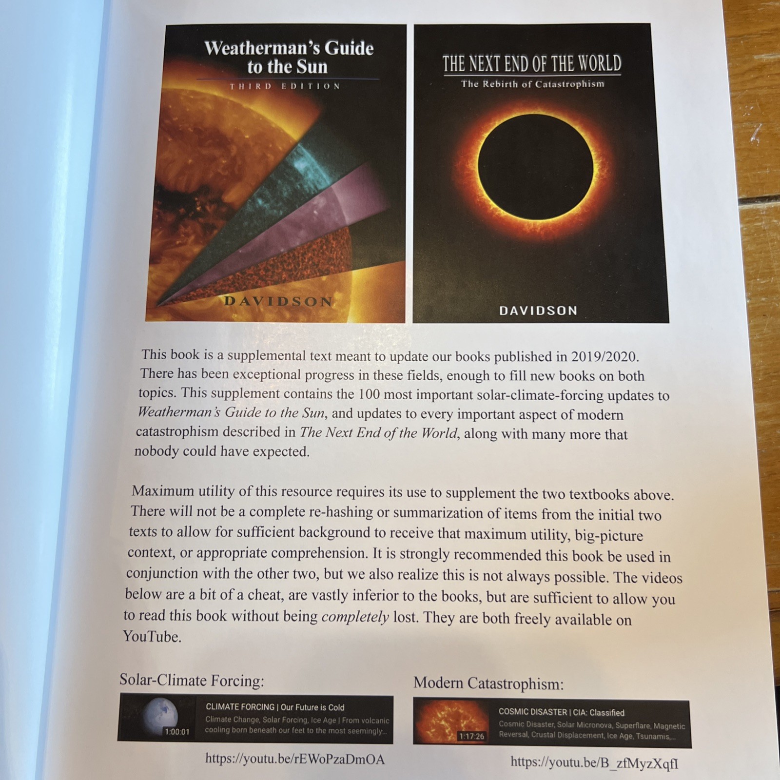 Weatherman’s Guide To The Sun, Observers Supplement, Next End LOT OF 3 Davidson