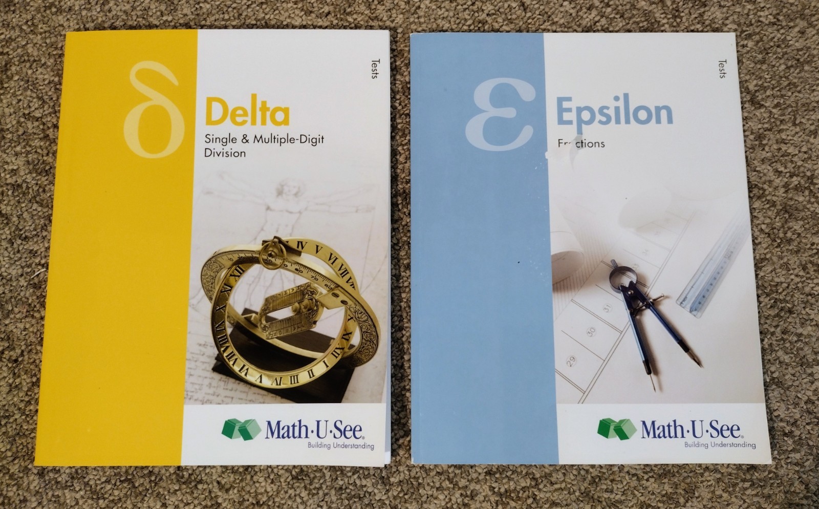 Math-U-See Tests For Delta & Epsilon (Clean & Complete Books)