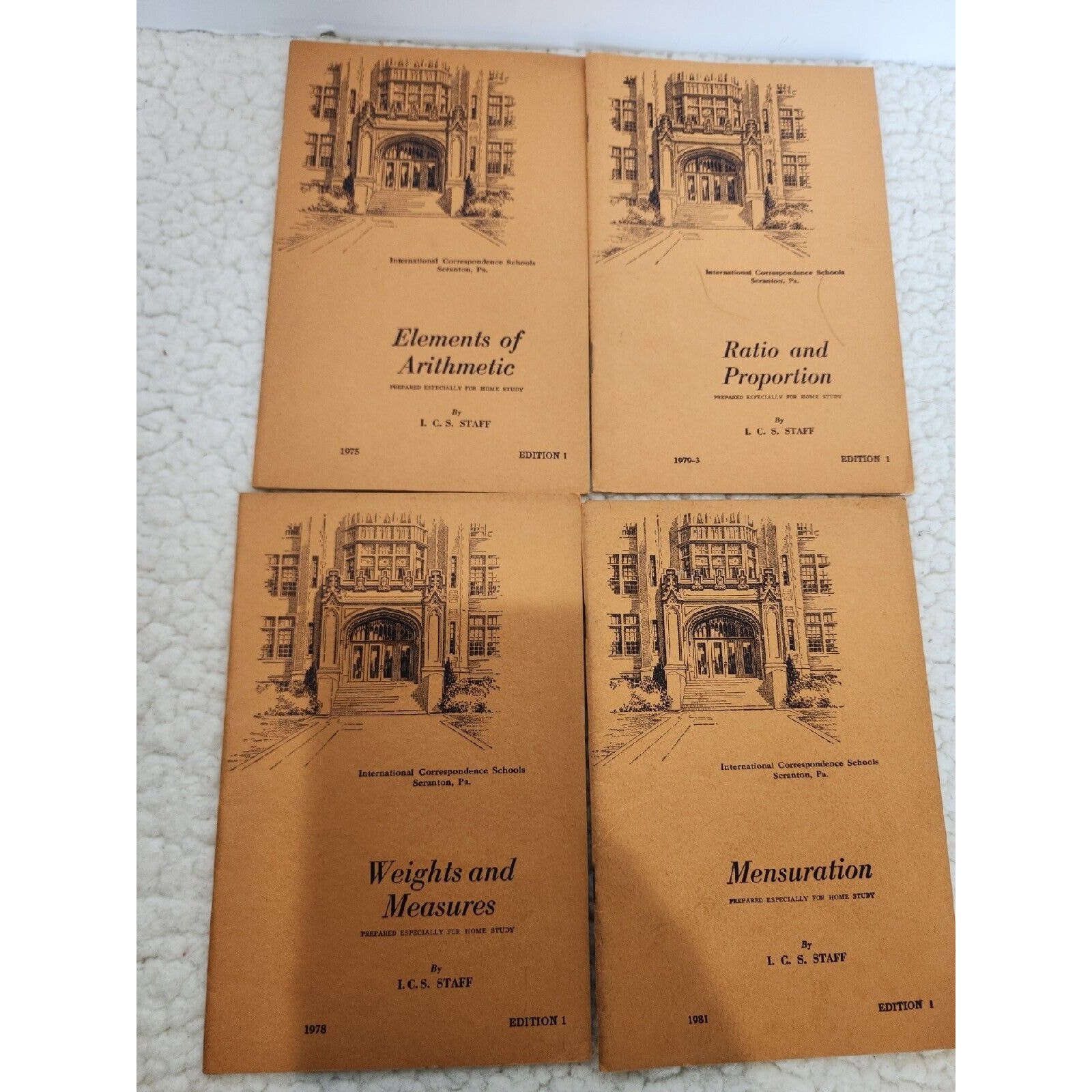 International correspondent schools Math Stem Training Books From World War 2