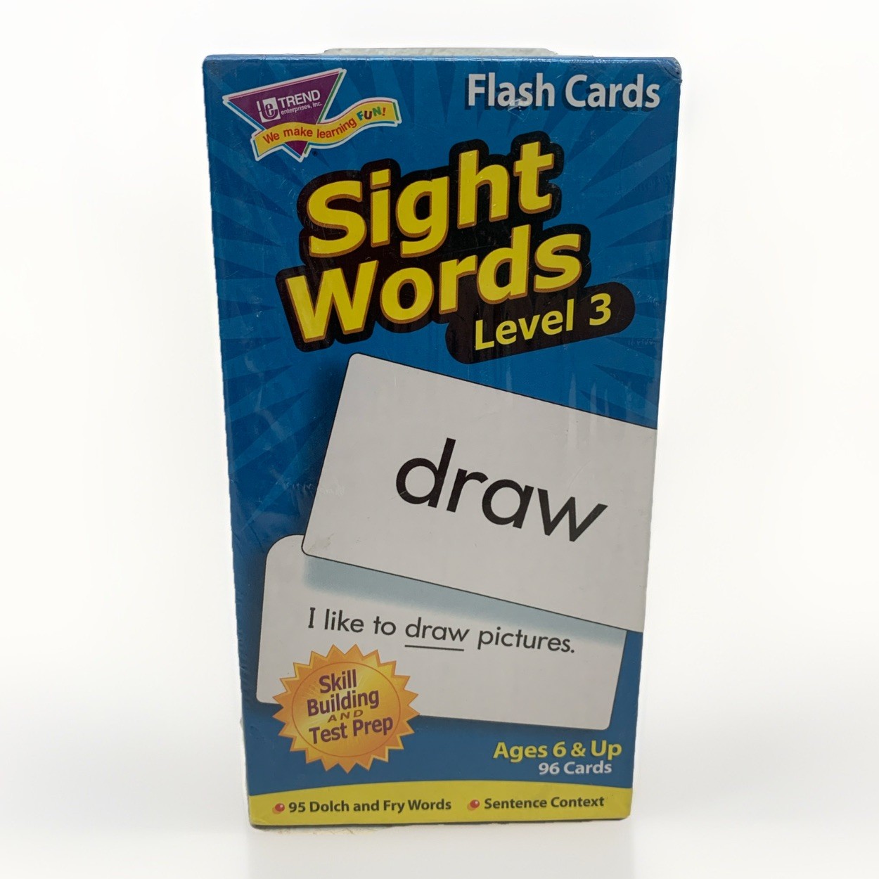 NEW English Sight Words Level 3 Flash Cards ESL Trend Skill Test Prep 96 Cards